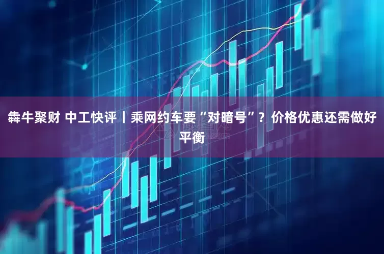 犇牛聚财 中工快评丨乘网约车要“对暗号”？价格优惠还需做好平衡